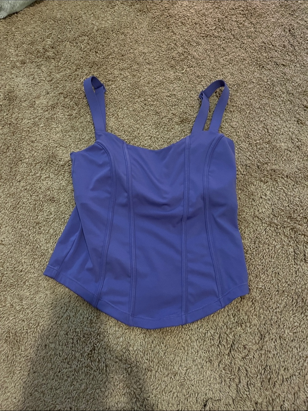 Popflex xl blue corset style built in bra top